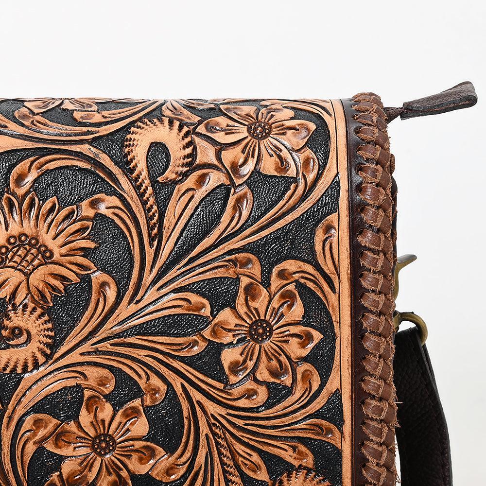 American Darling Crossbody Hand Tooled Genuine Leather