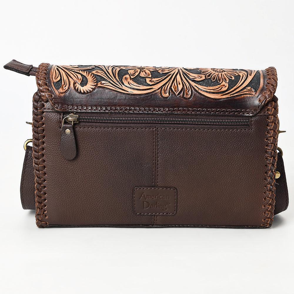 American Darling Crossbody Hand Tooled Genuine Leather
