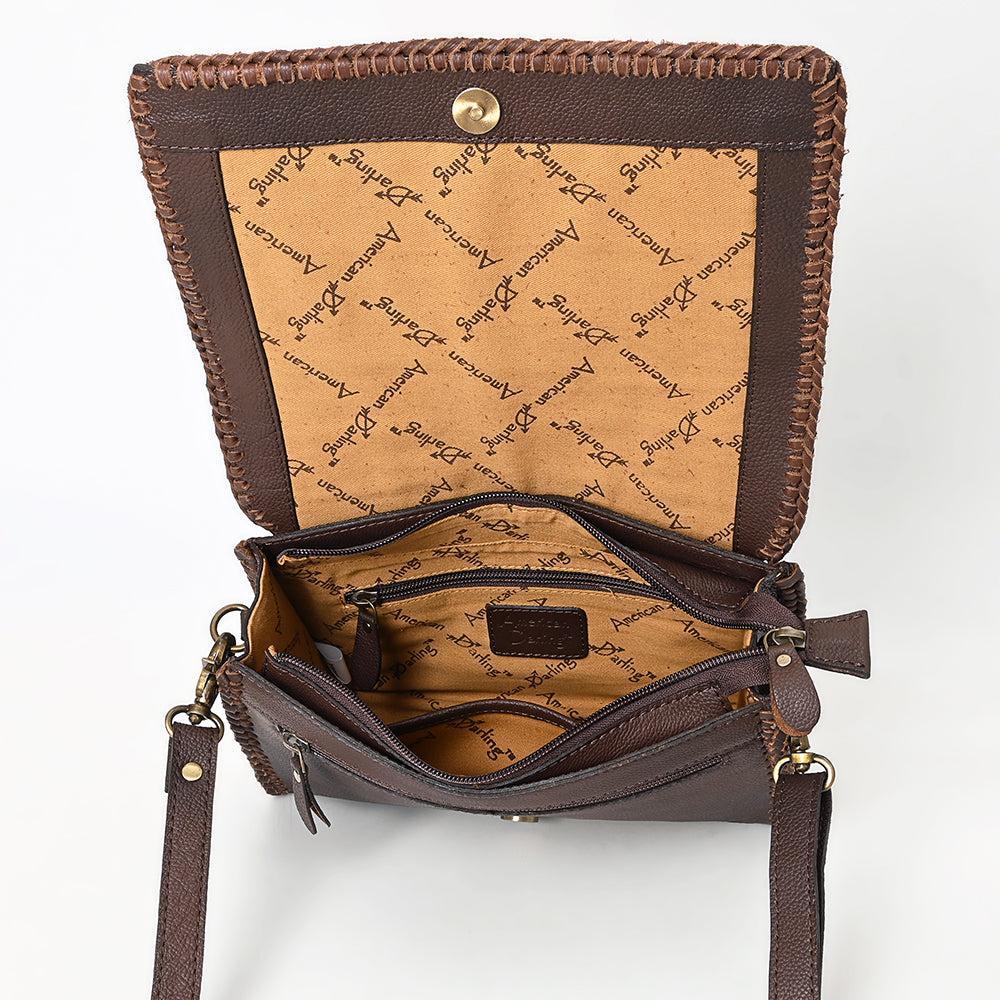 American Darling Crossbody Hand Tooled Genuine Leather