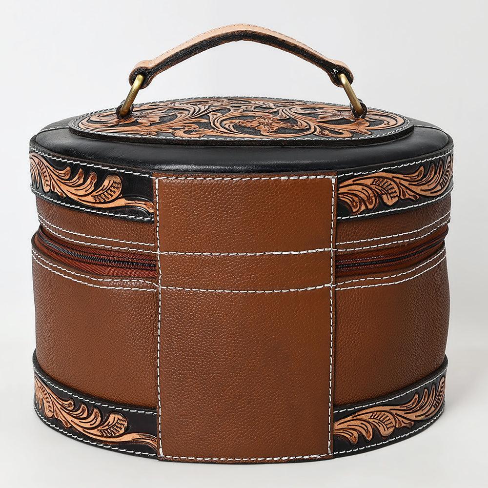 American Darling Hand-Tooled Genuine Leather Jewelry Case
