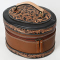 American Darling Hand-Tooled Genuine Leather Jewelry Case