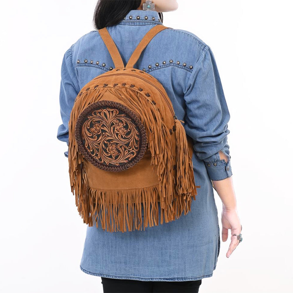 American Darling Backpack Hand Tooled Genuine Leather