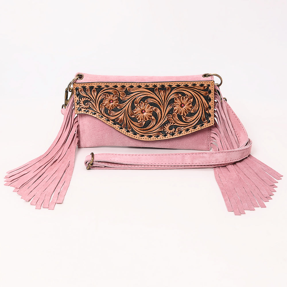 American Darling Hand Curved & Suede Bag Genuine Leather Crossbody Bag