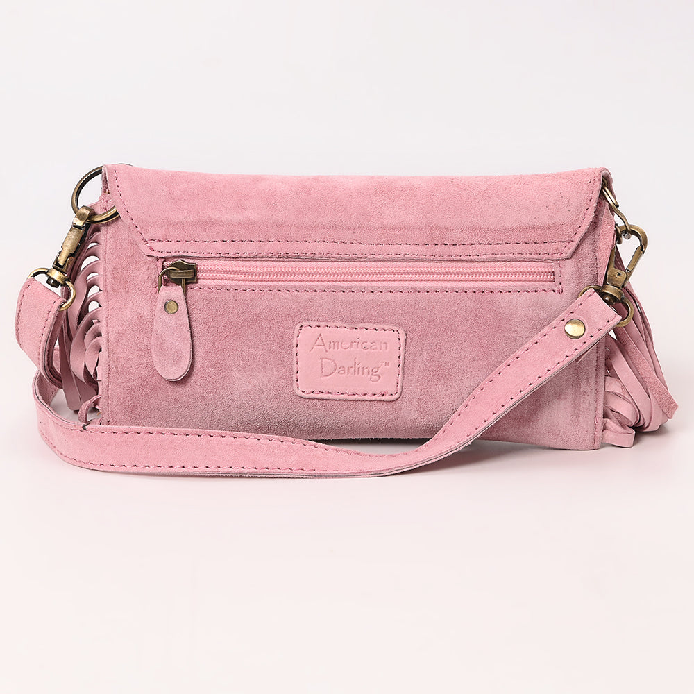 American Darling Hand Curved & Suede Bag Genuine Leather Crossbody Bag