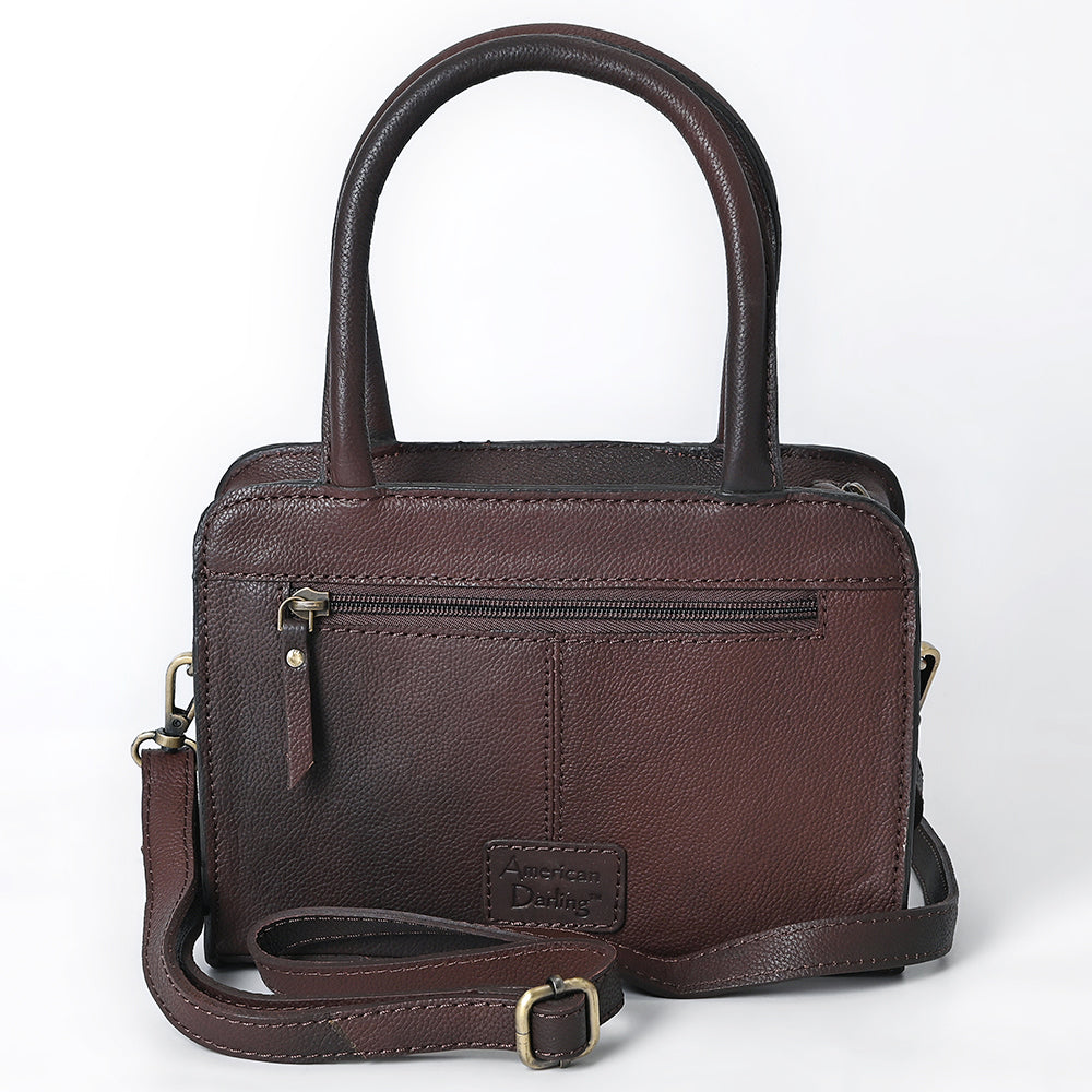 American Darling Tote Hand Tooled Hair-On Genuine Leather