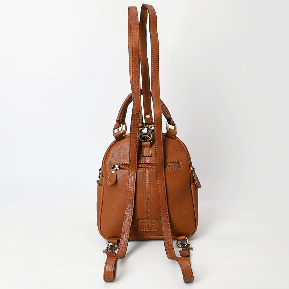 American Darling Backpack Hand Tooled Hair On Genuine Leather Women Bag Western Handbag Purse |