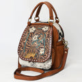 American Darling Backpack Hand Tooled Hair On Genuine Leather Women Bag Western Handbag Purse |