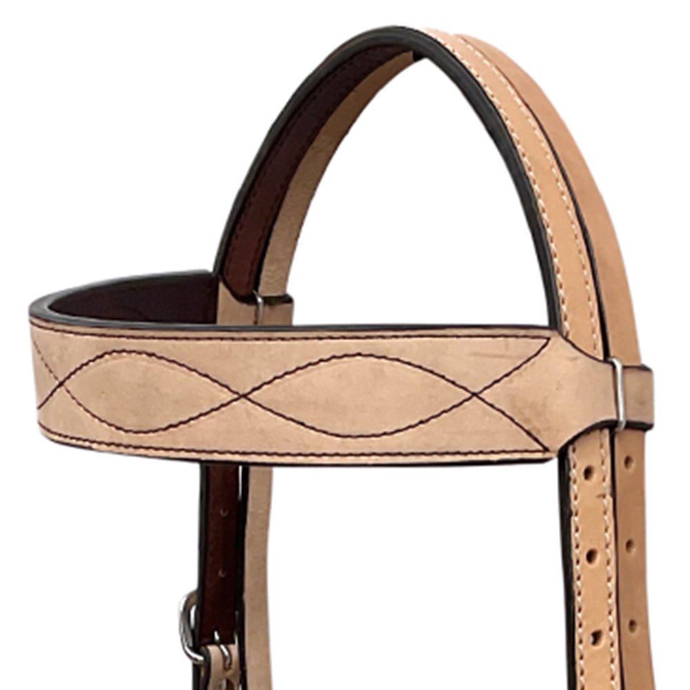 BAR H EQUINE Western Handtooled Leather Horse Headstall & Breast Collar Set | Tack