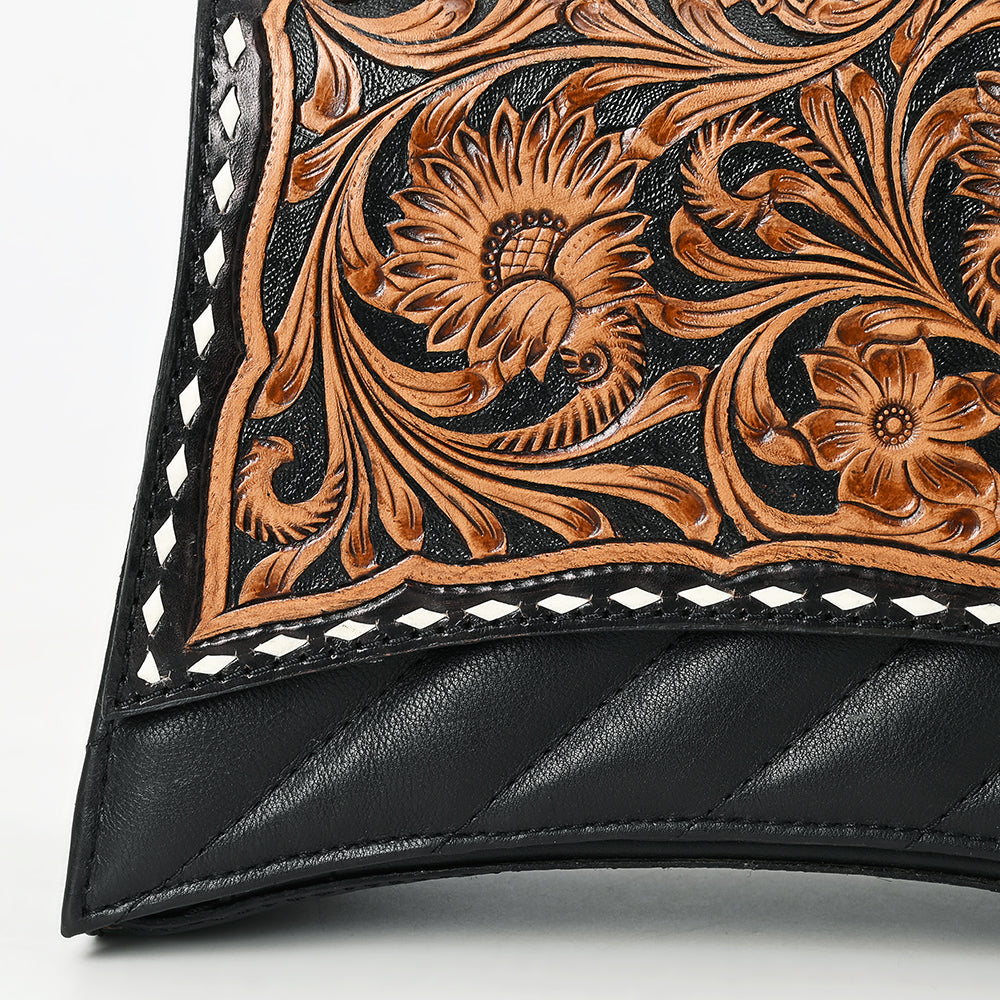 American Darling Crossbody Hand Tooled Genuine Leather