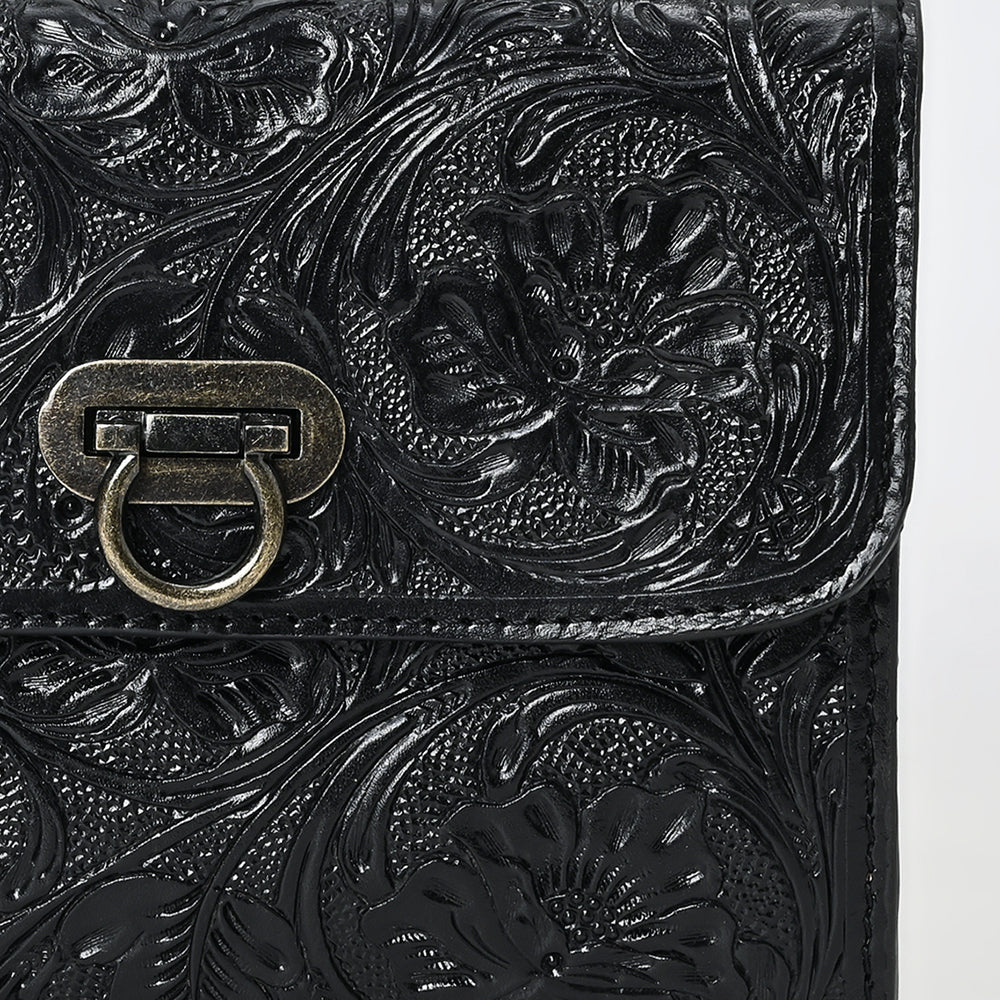 American Darling Hand-Tooled Genuine Leather Small Crossbody Bag