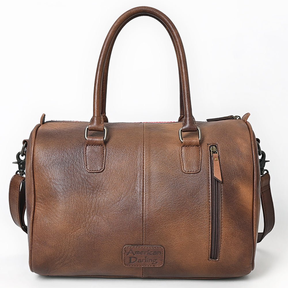 American Darling Western Leather Crocodile Embossed Speedy Bag | Premium Genuine Leather Travel Duffel Bag
