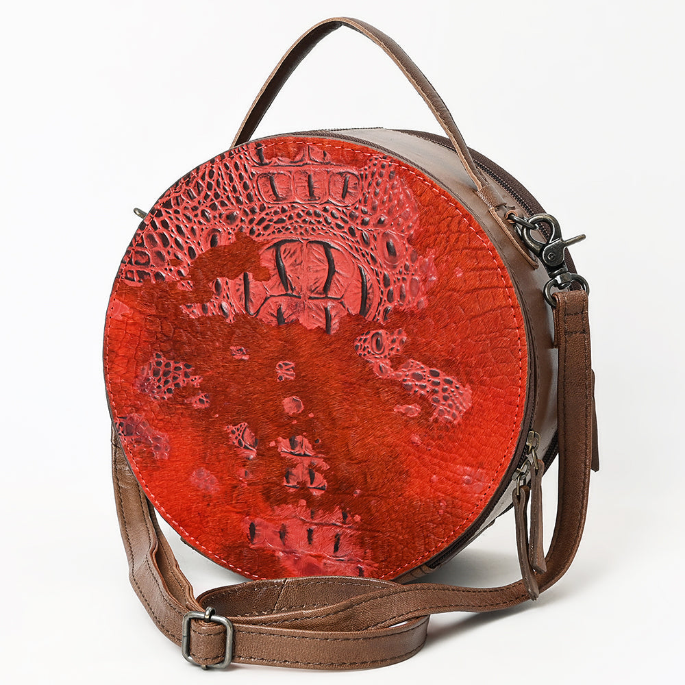 American Darling Canteen Crocodile Embossed Genuine Leather