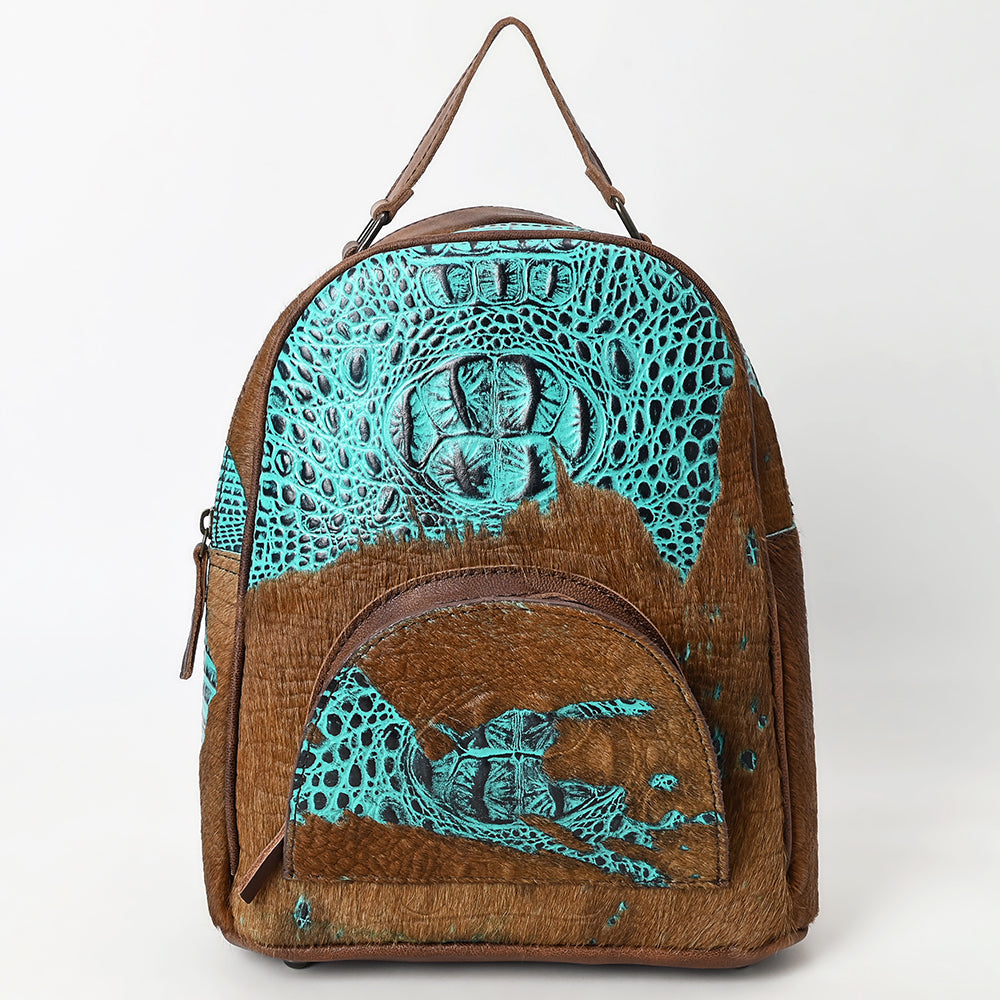 American Darling Backpack Crocodile Embossed Genuine Leather