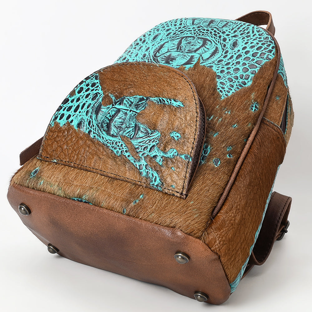 American Darling Backpack Crocodile Embossed Genuine Leather