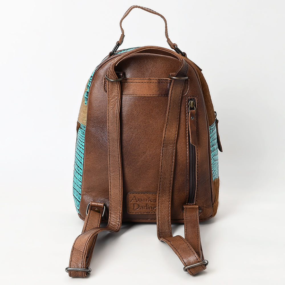 American Darling Backpack Crocodile Embossed Genuine Leather