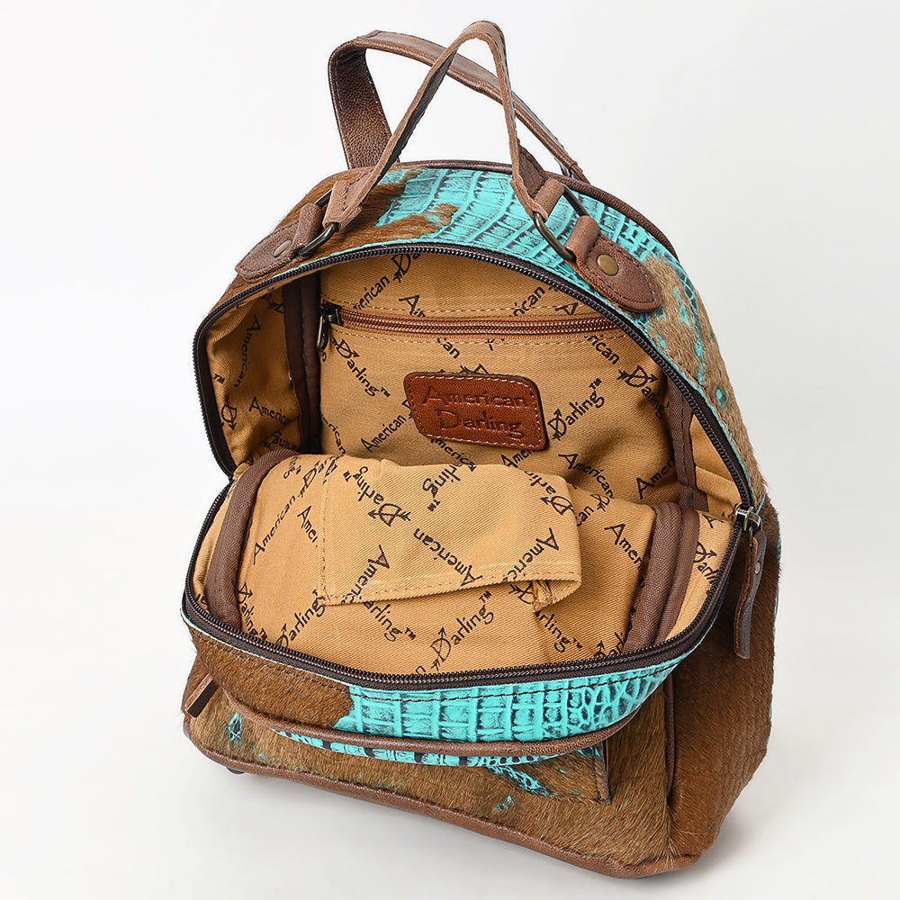 American Darling Backpack Crocodile Embossed Genuine Leather