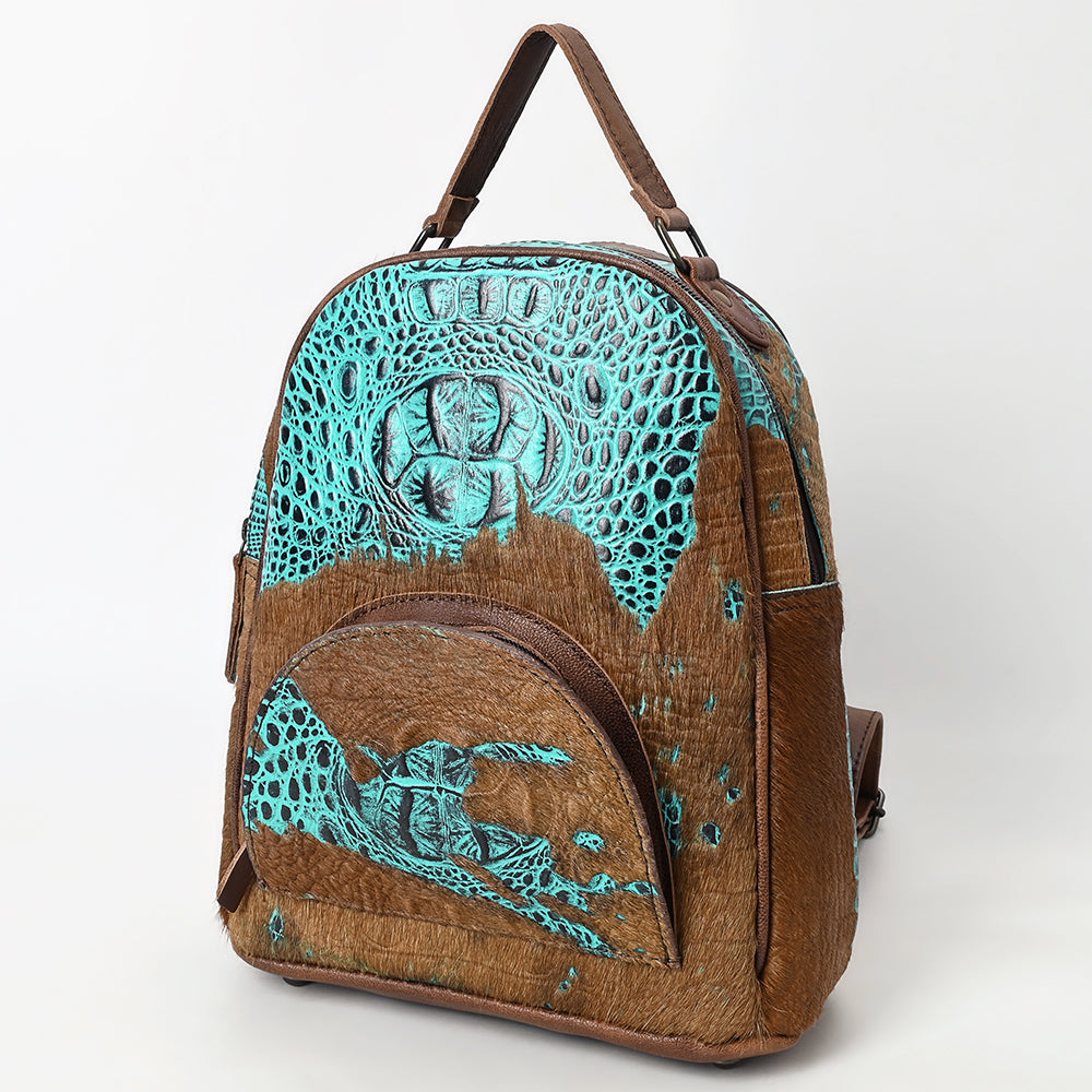 American Darling Backpack Crocodile Embossed Genuine Leather