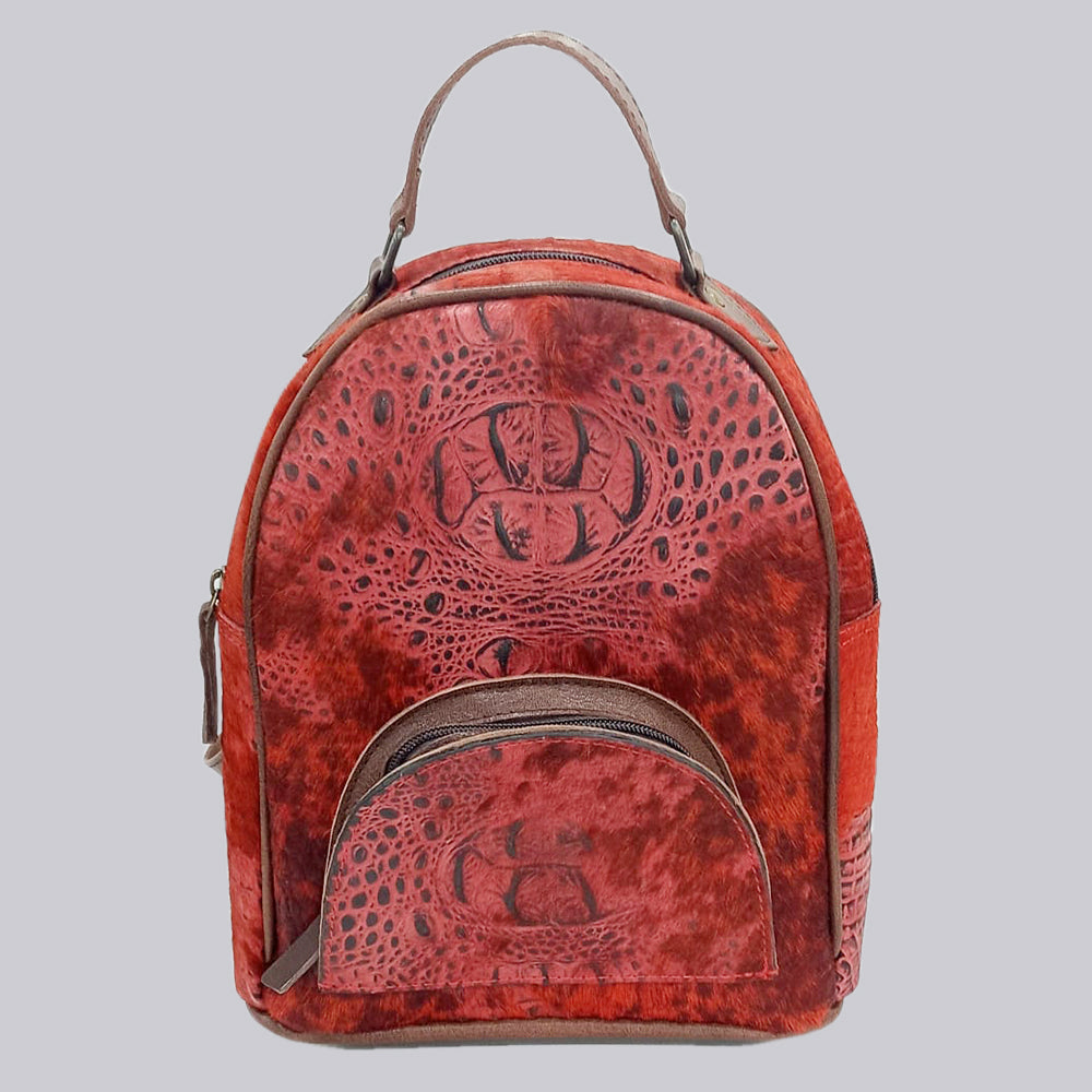 American Darling Backpack Crocodile Embossed Genuine Leather