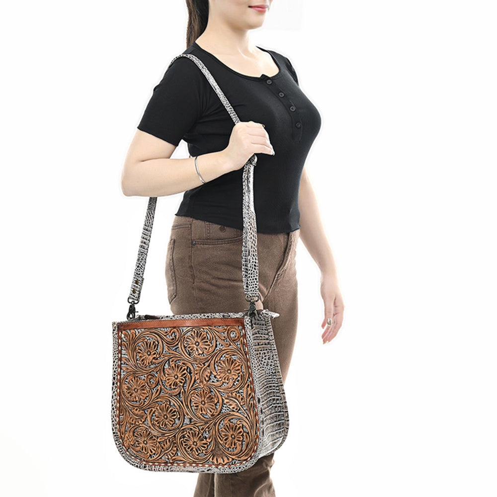 American Darling Large Crossbody Hand Tooled Genuine Leather Women Bag Western Handbag Purse | for Cute