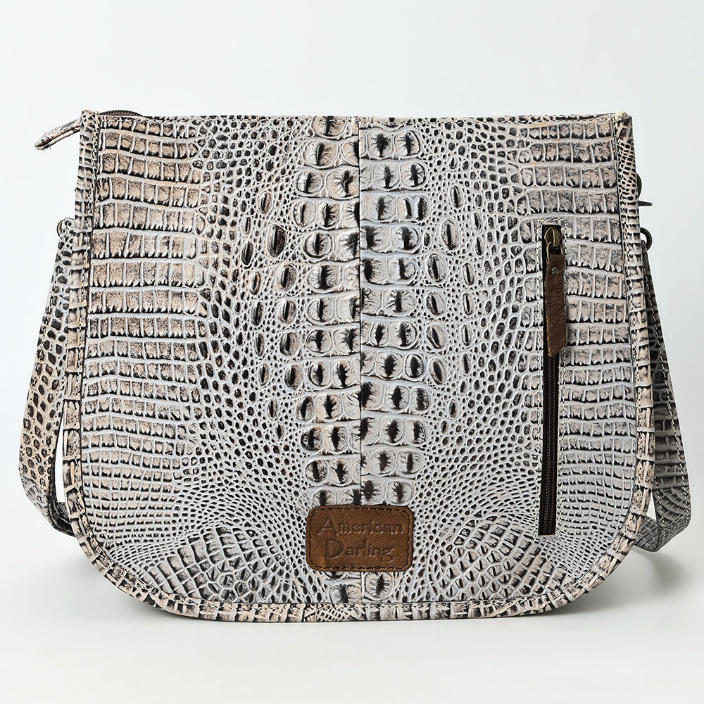 American Darling Large Hand-Tooled Leather Crossbody