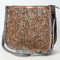 American Darling Large Hand-Tooled Leather Crossbody