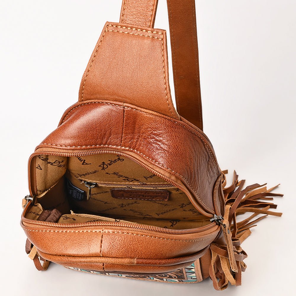 American Darling Sling Hand Tooled Genuine Leather Women Bag Western Handbag Purse| | for