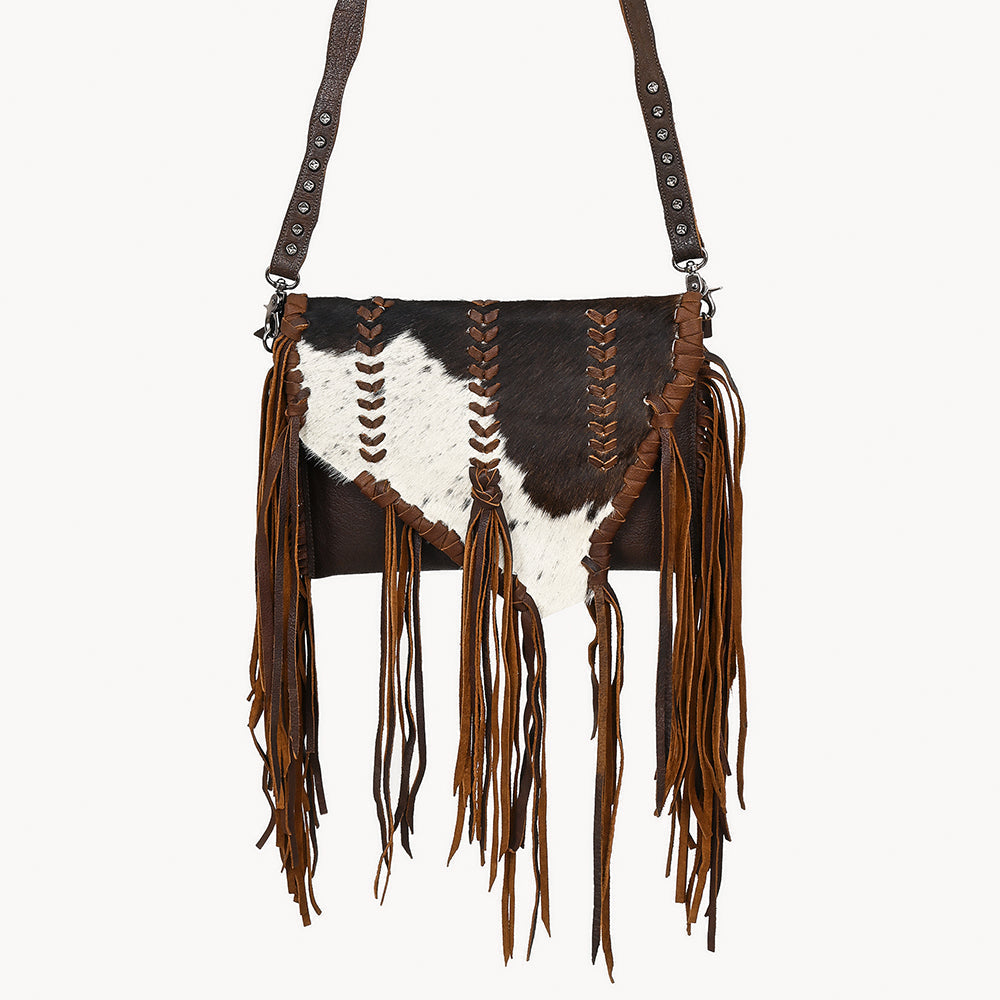 American Darling Hair-On Genuine Leather Crossbody Bag