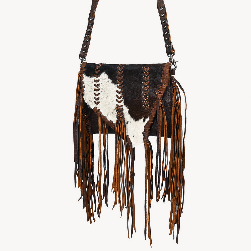 American Darling Hair-On Genuine Leather Crossbody Bag