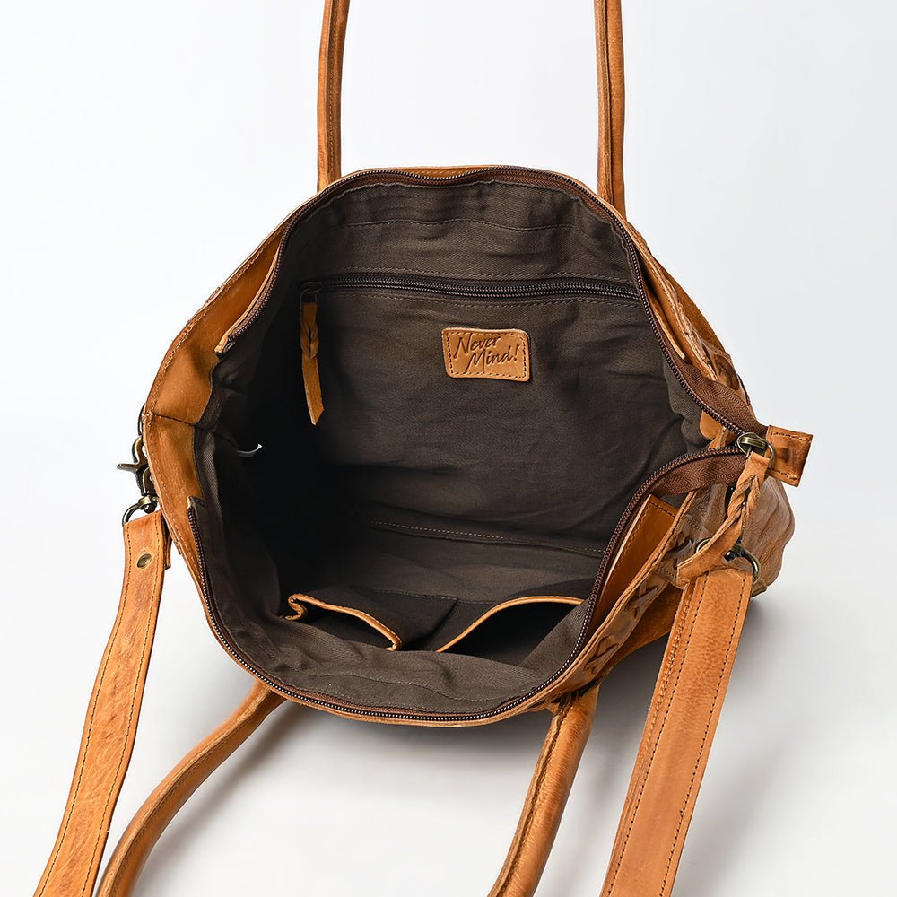 Never Mind Tote Bag Genuine Western Leather Women Bag