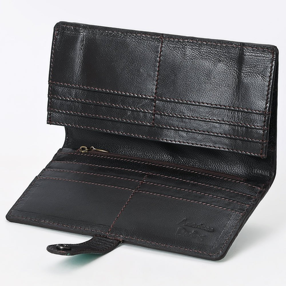 American Darling Clutch Beautifully Hand Tooled Genuine Leather