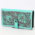 American Darling Clutch Beautifully Hand Tooled Genuine Leather