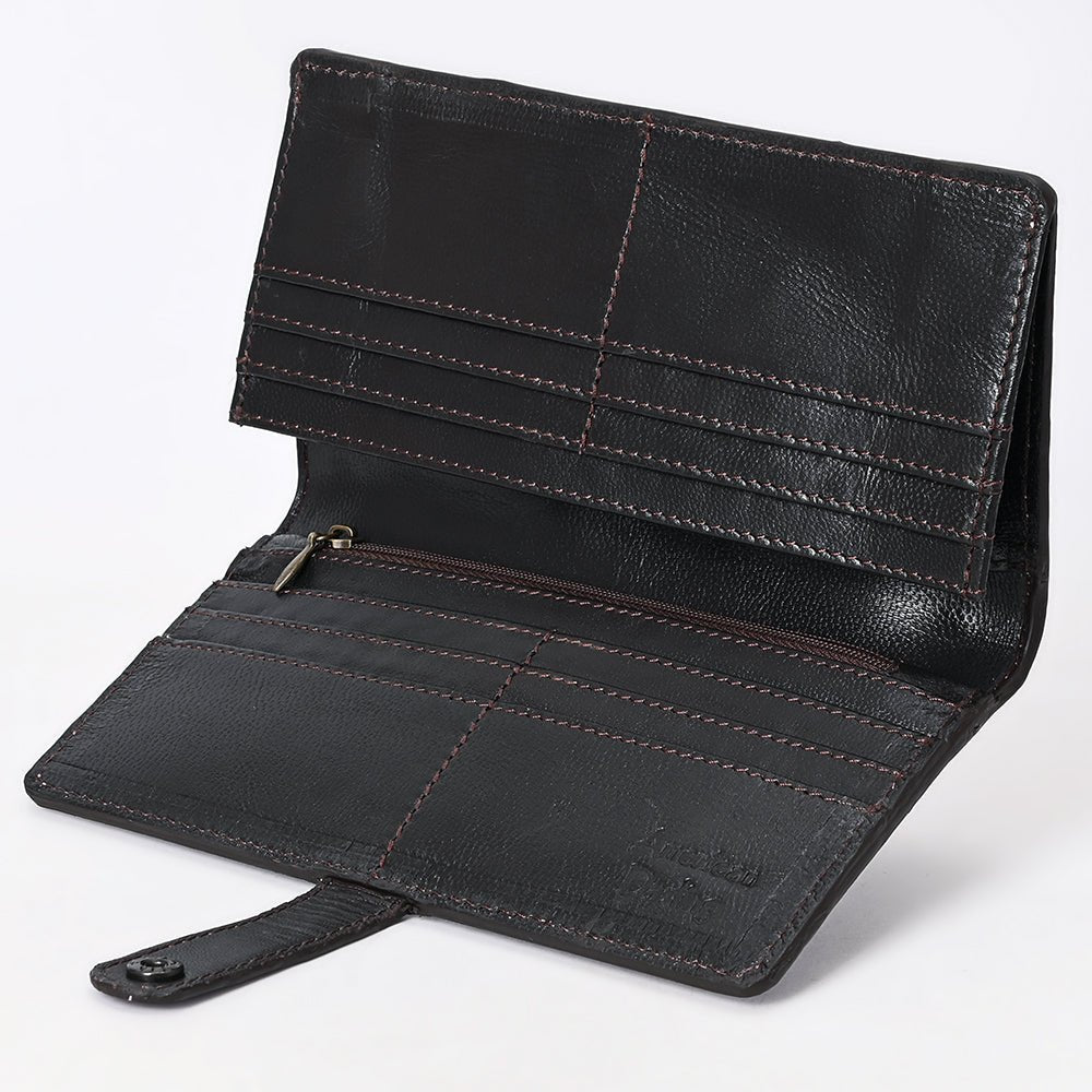 American Darling Clutch Beautifully Hand Tooled Genuine Leather