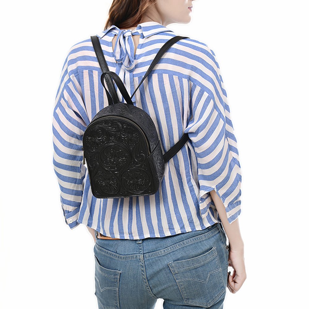 American Darling Backpack Hand Tooled Genuine Leather