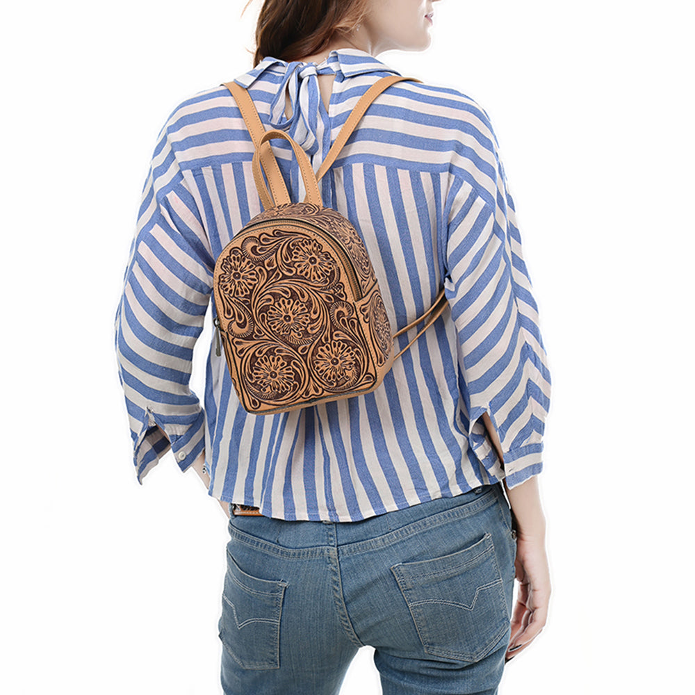 American Darling Wristlet Beautifully Hand Tooled Genuine Leather