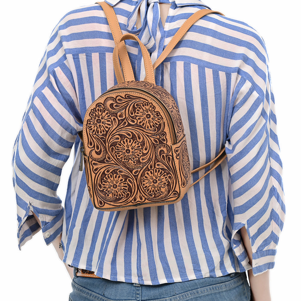 American Darling Wristlet Beautifully Hand Tooled Genuine Leather