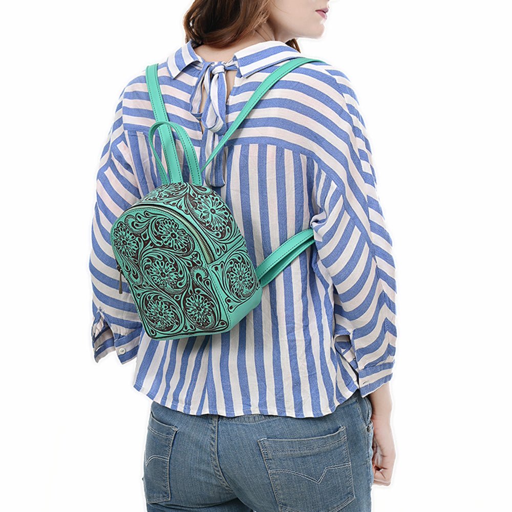 American Darling Backpack Hand Tooled Genuine Leather