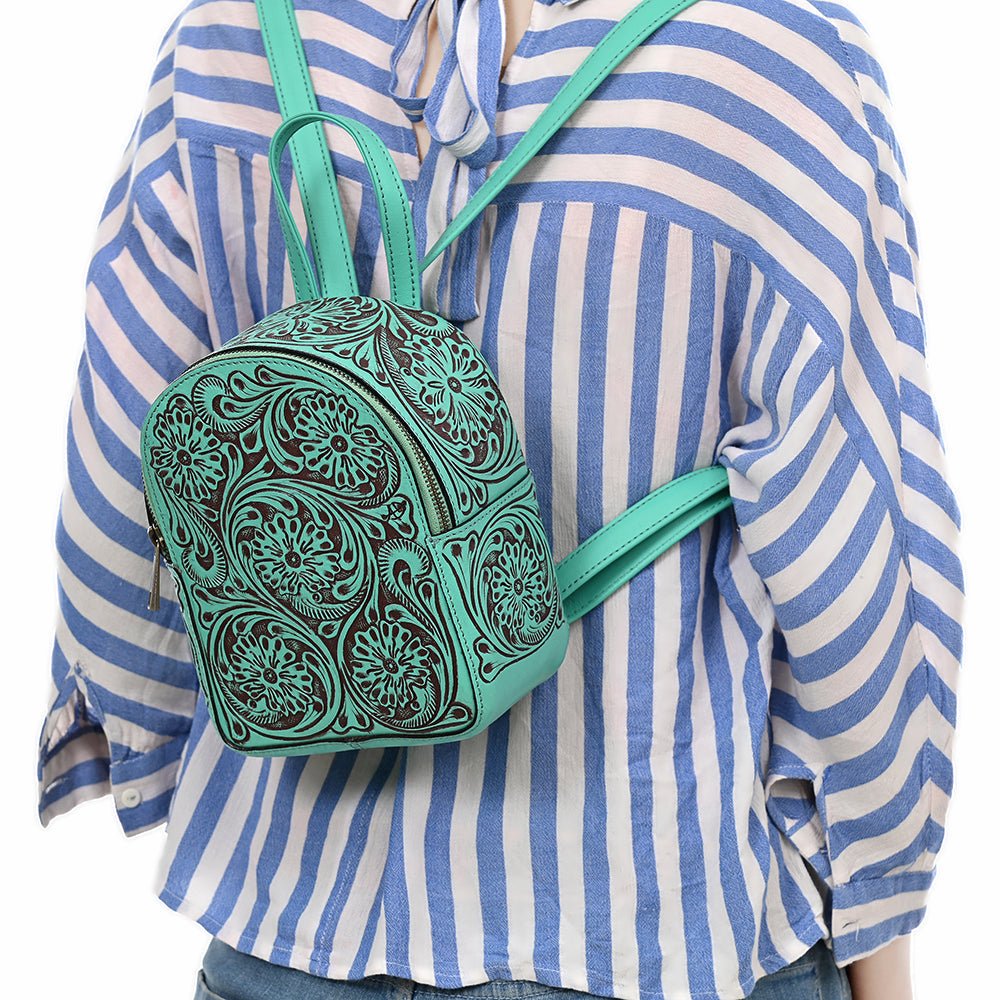 American Darling Backpack Hand Tooled Genuine Leather