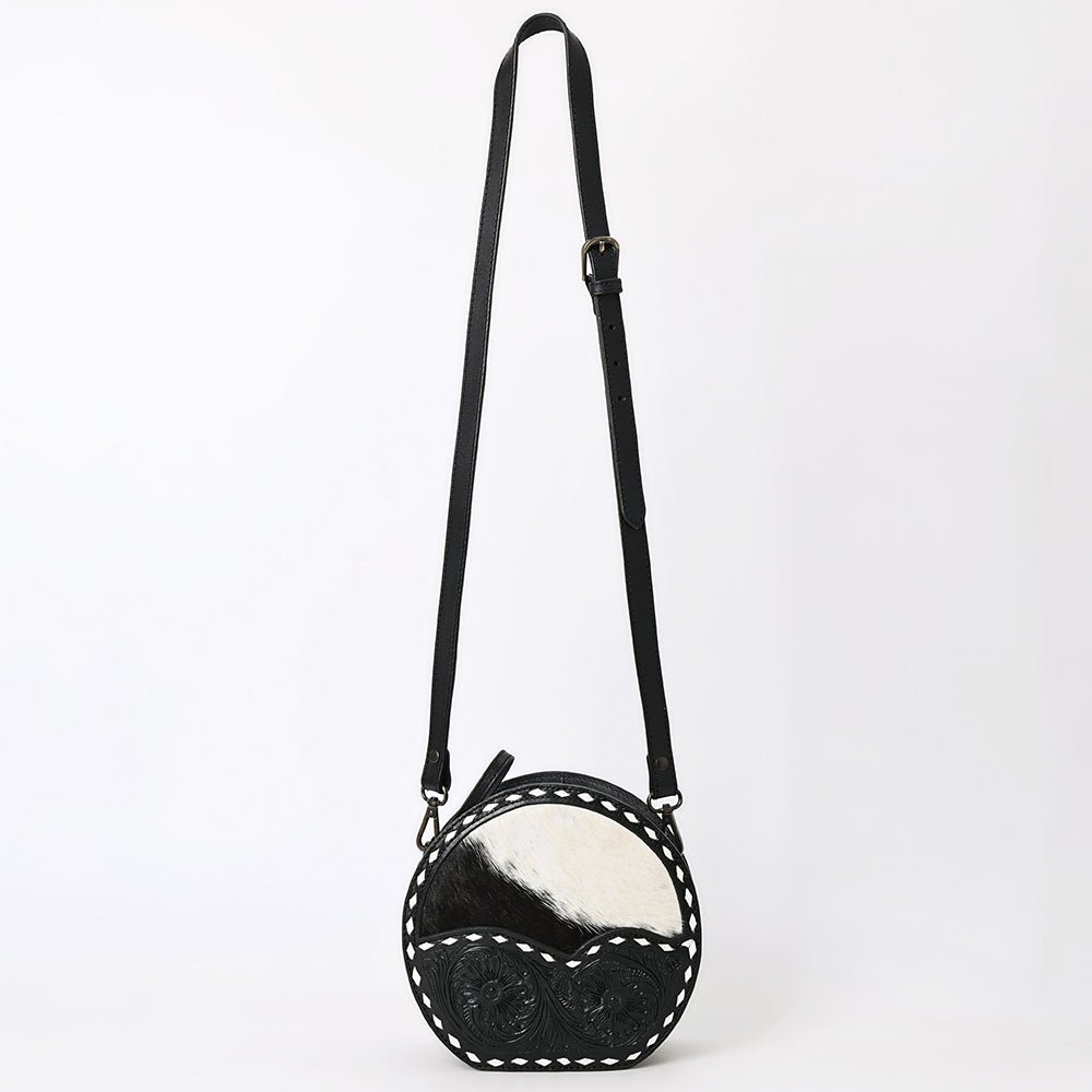 American Darling Canteen Hand Tooled Hair-on Genuine Leather