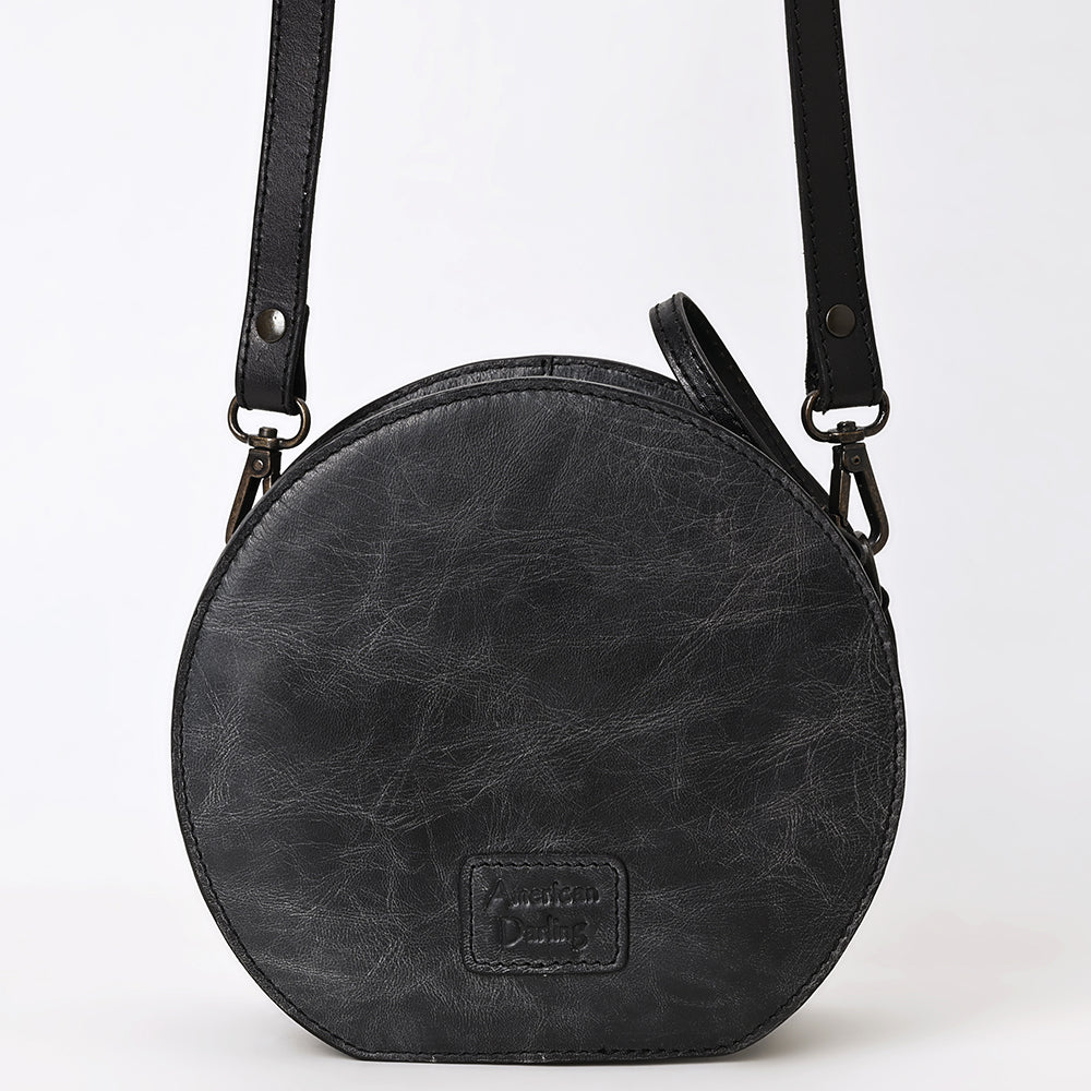 American Darling Canteen Hand Tooled Hair-on Genuine Leather
