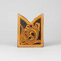 American Darling Floral Women & Men Hand Carved Genuine Leather Card Holder Tan | Handcrafted Western Belt