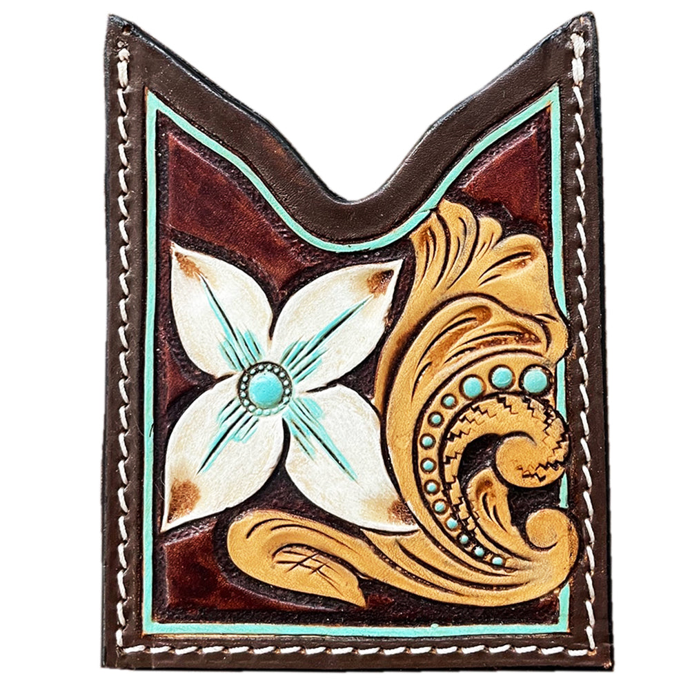 American Darling Card-Holder Hand Tooled Genuine Leather