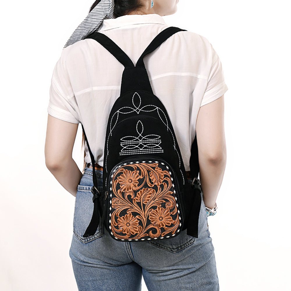 American Darling Sling Hand Tooled Genuine Leather