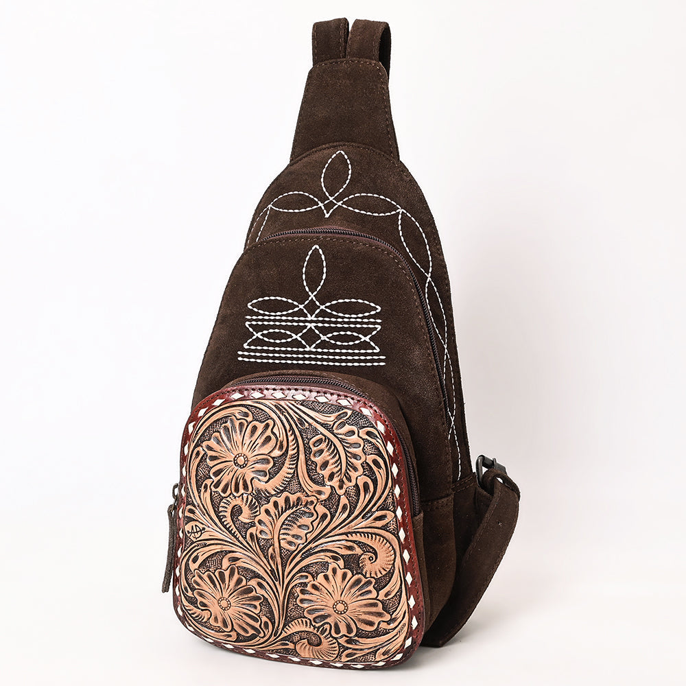 American Darling Sling Hand Tooled Genuine Leather