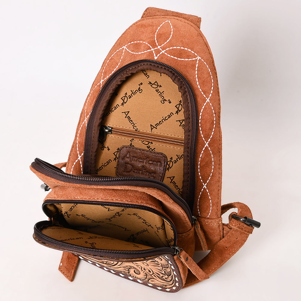 American Darling Sling Hand Tooled Genuine Leather