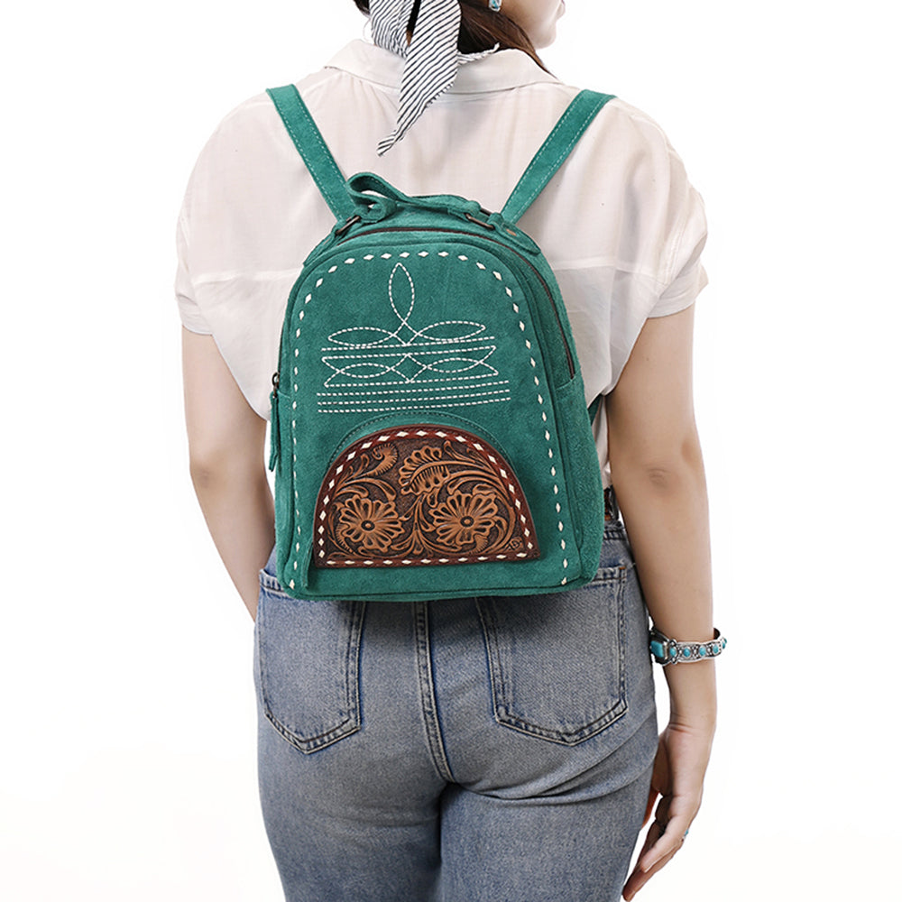American Darling Backpack Hand Tooled Genuine Leather
