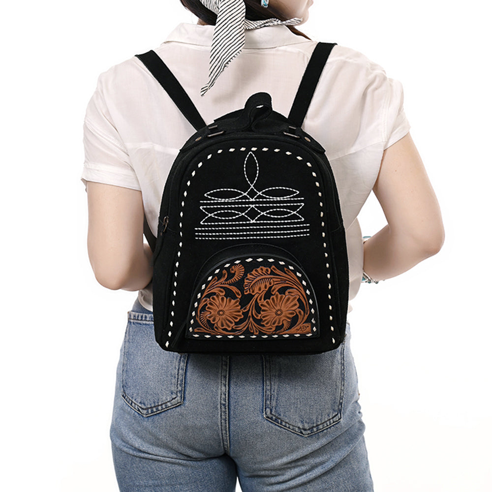 American Darling Backpack Hand Tooled Genuine Leather