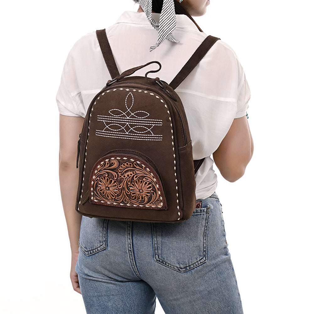 American Darling Backpack Hand Tooled Genuine Leather