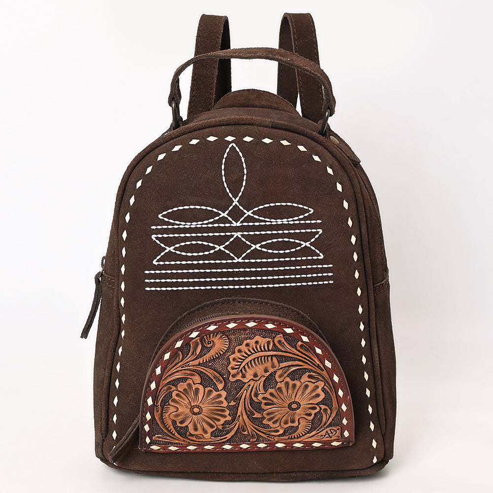 American Darling Backpack Hand Tooled Genuine Leather