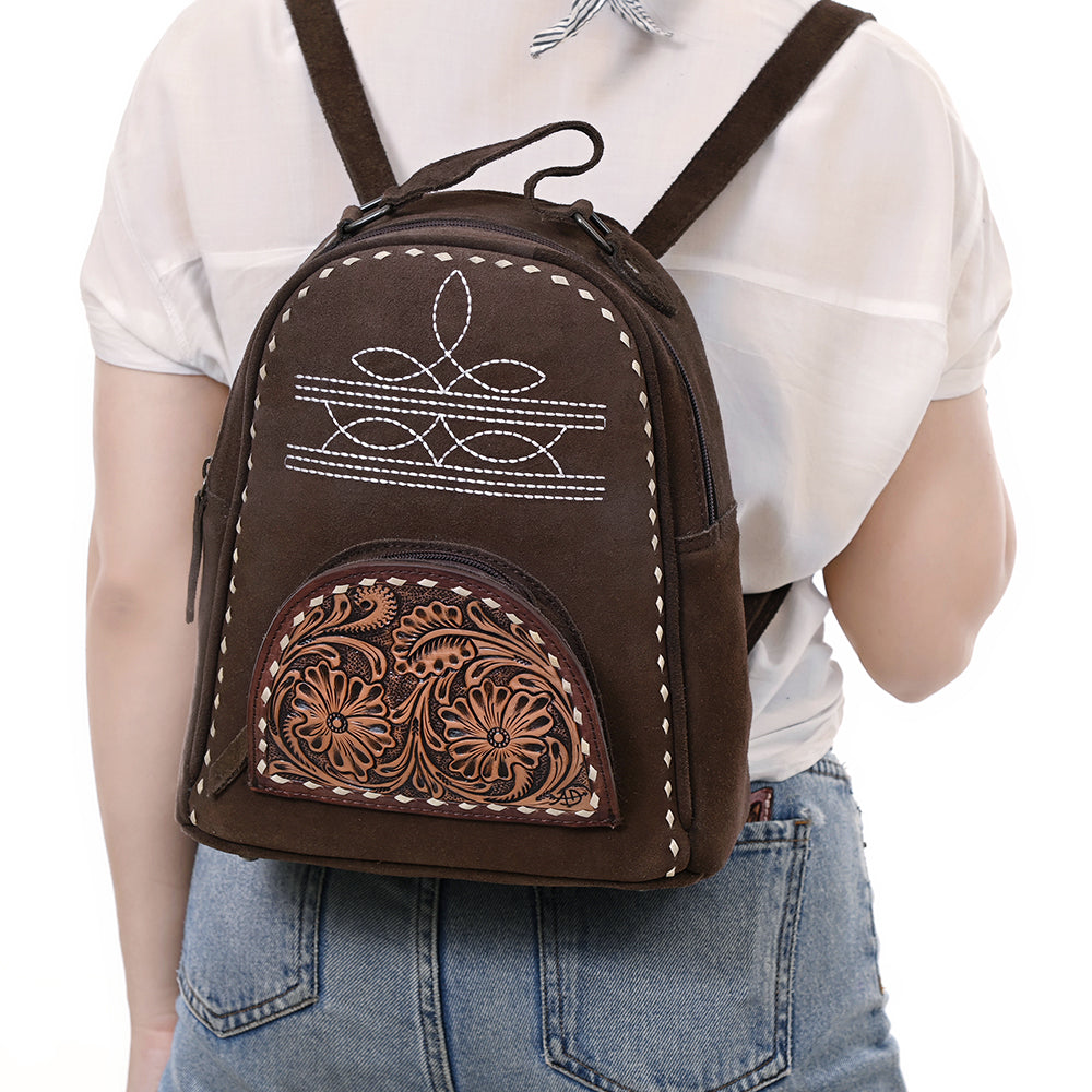 American Darling Backpack Hand Tooled Genuine Leather