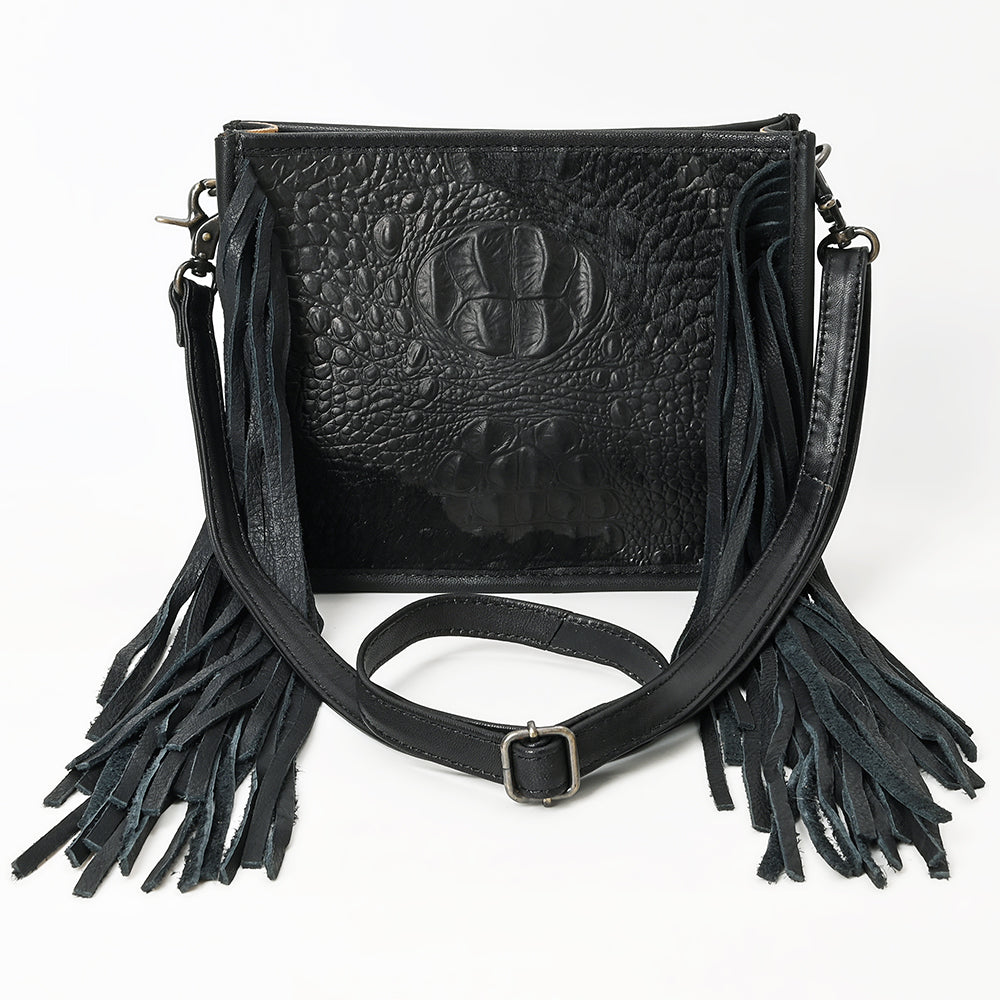 American Darling Cross Body Crocodile Embossed Full Grain Genuine Leather Western Women Bag Handbag Purse Crossbody for Cute